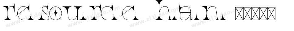 resource han字体转换